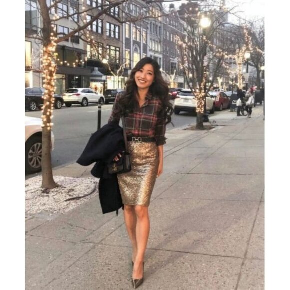 NWT Aqua Gold Lamée Twee Weddingguest Event Prom Tapestry Mini Skirt S - Picture 6 of 7